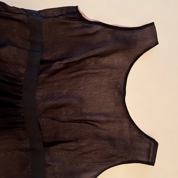 Night Birger et Mikkelsen Mauve & Black Sleeveless Blouse Beaded Tassels Sz 40 - Picture 9 of 13